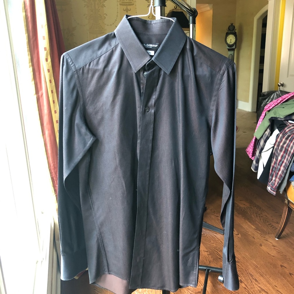 Dolce & Gabbana Dark Maroon Button Down